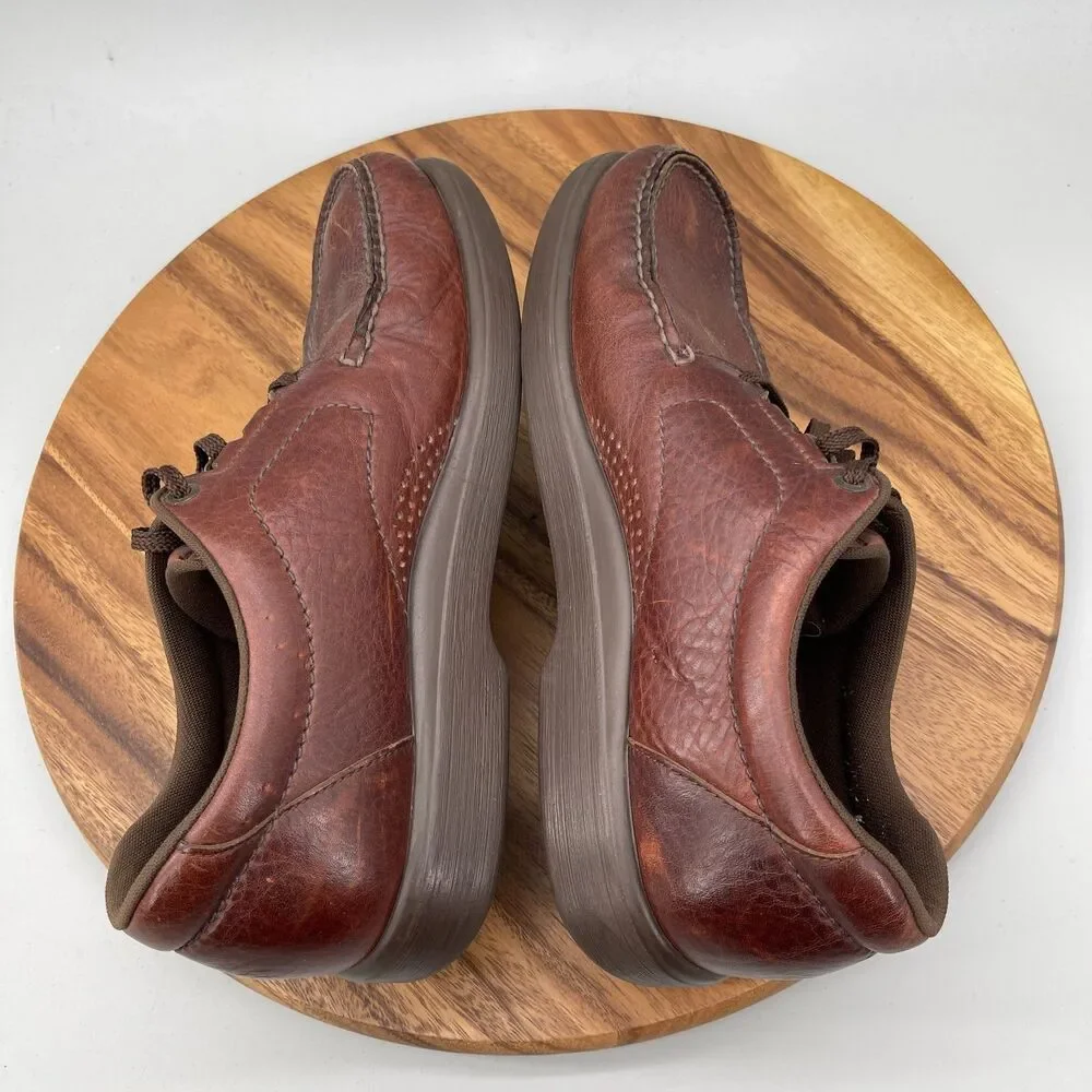 SAS 'Bout Time Shoes Mens Size 11.5 W Brown Leather Casual Walking Loafers